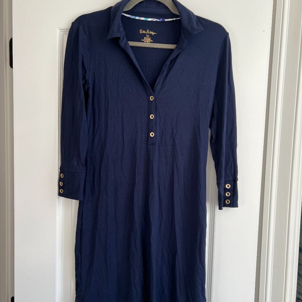 Lilly Pulitzer Polo Dress in True Navy, Size XS